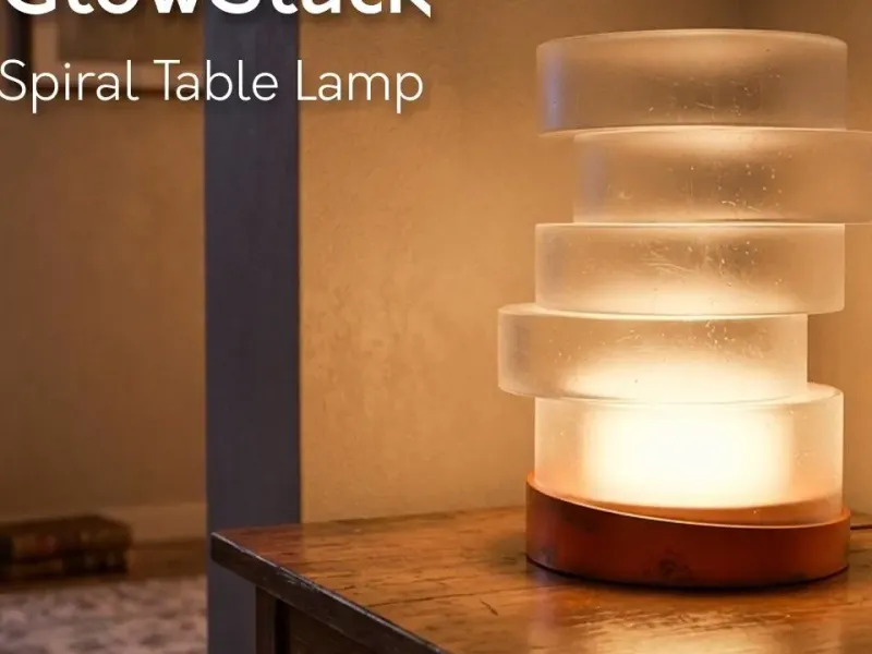 GlowStack – Lámpara de mesa en espiral