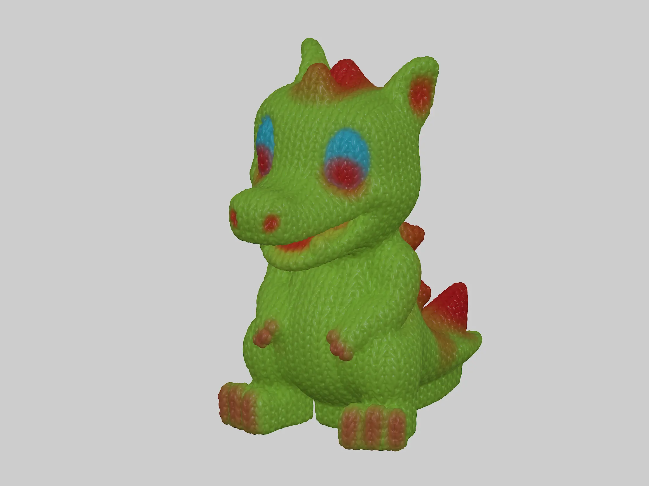 Cutest knitted Croc and dragon toy