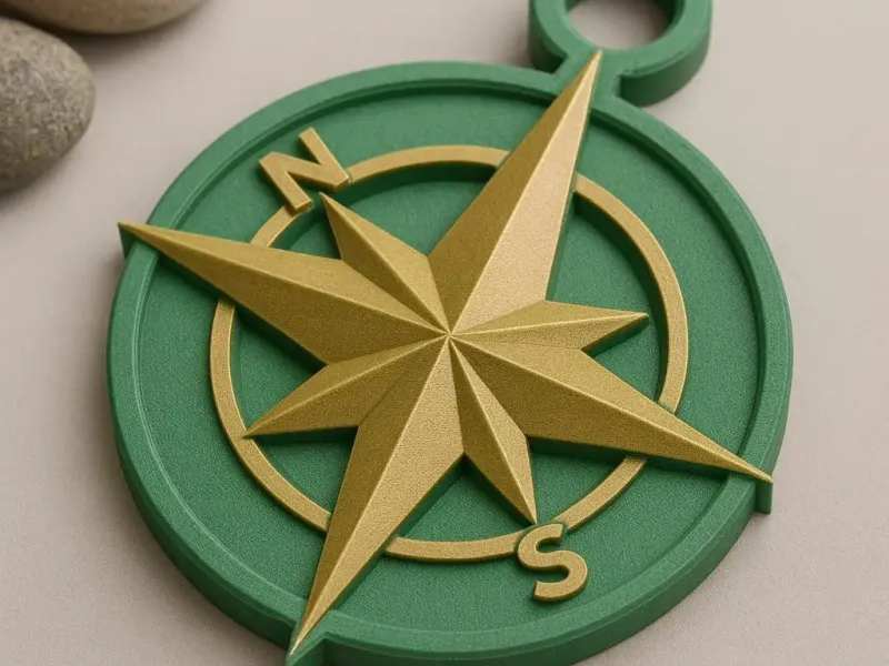 Compass Keychain