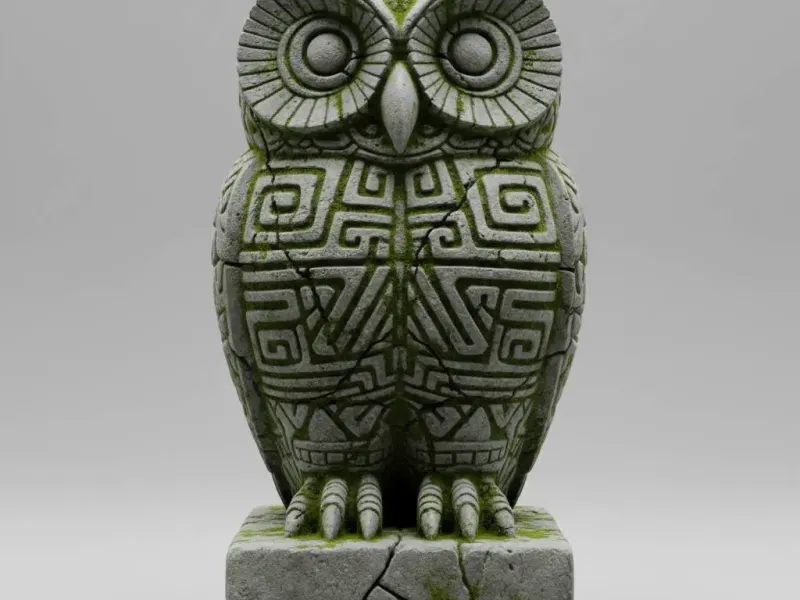 Temple Owl Sentinel – Ancient Guardian Relic Diorama