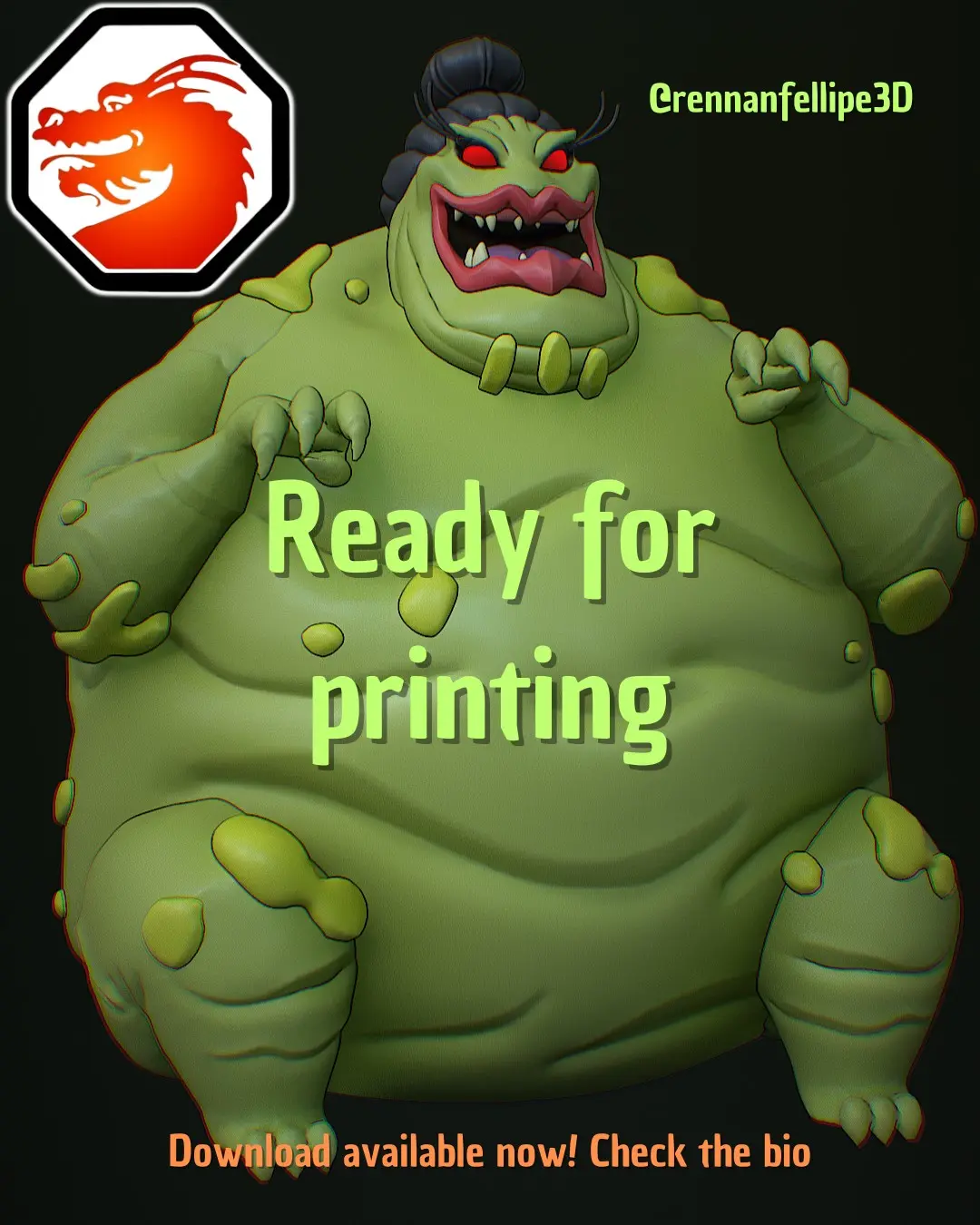 Po Kong 3D Model - Jackie Chan Adventures Villain 
