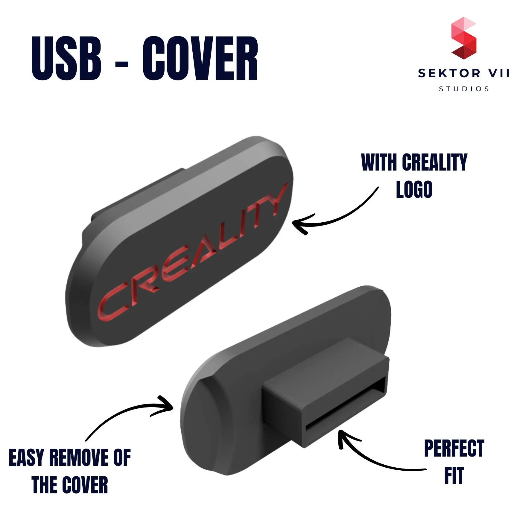 USB COVER CREALITY (K1, K1C, K1 MAX & MORE) / MODS