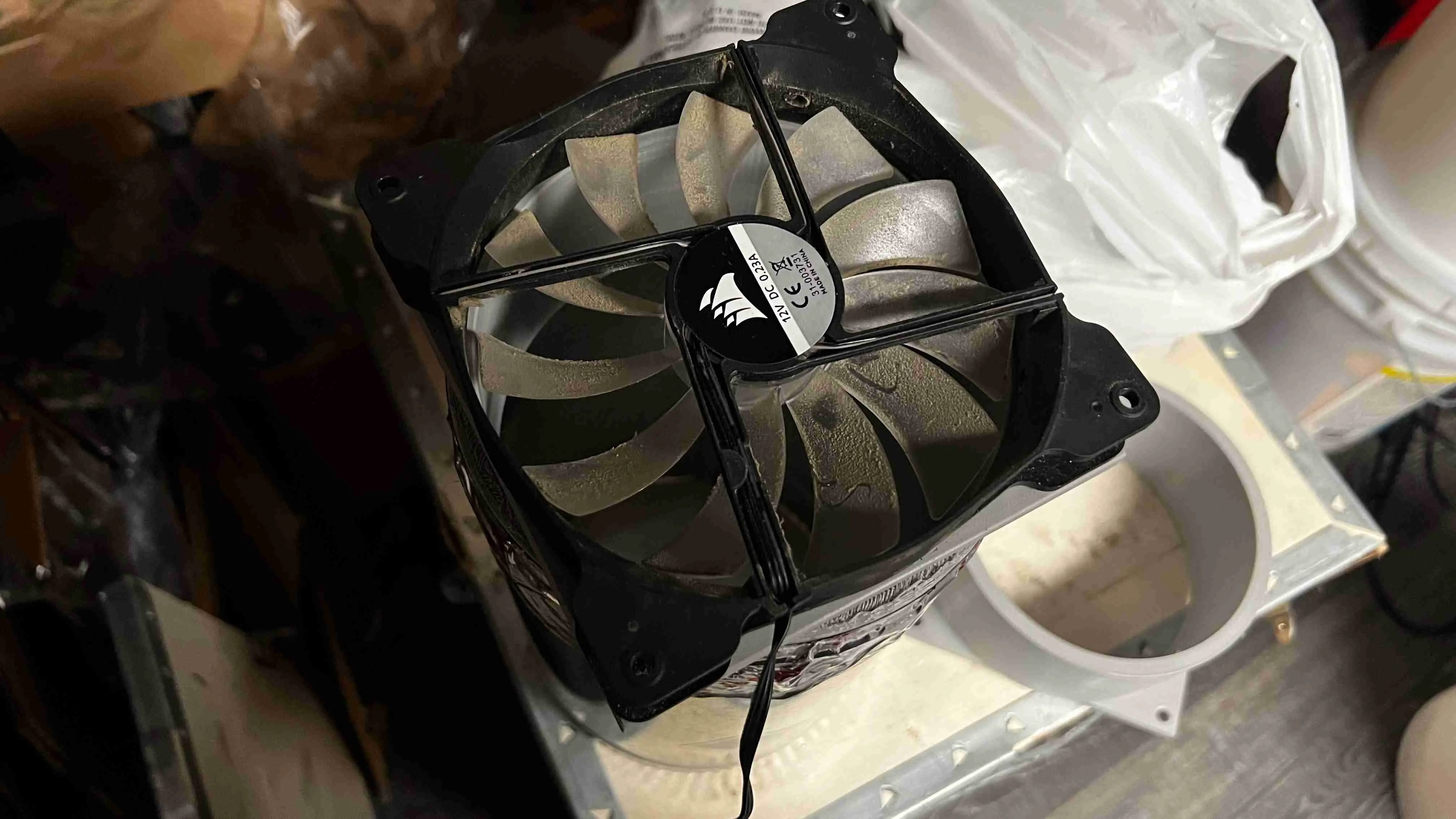 adaptor ventilator PC de 140 mm la conductă HVAC de 6"