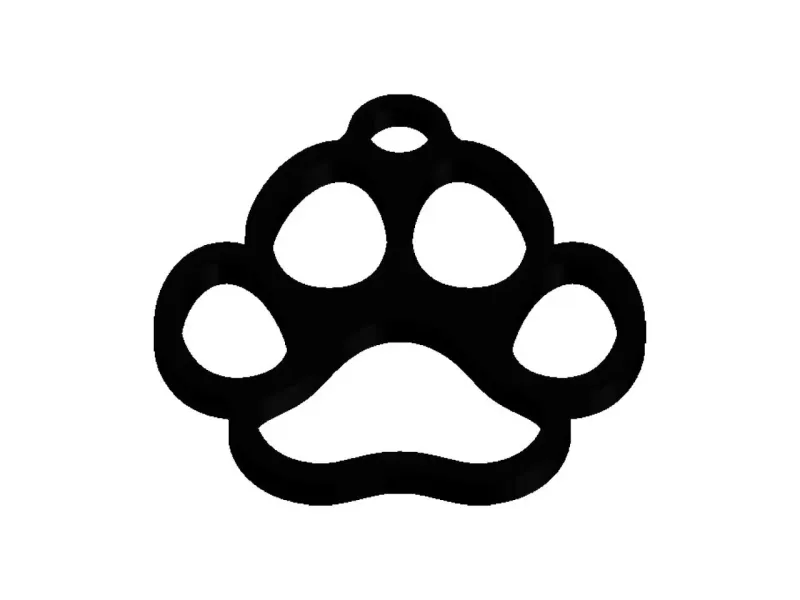 Llavero de Pata de Perro Hueca