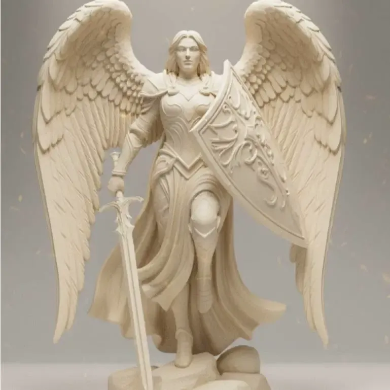 Anjo com escudo