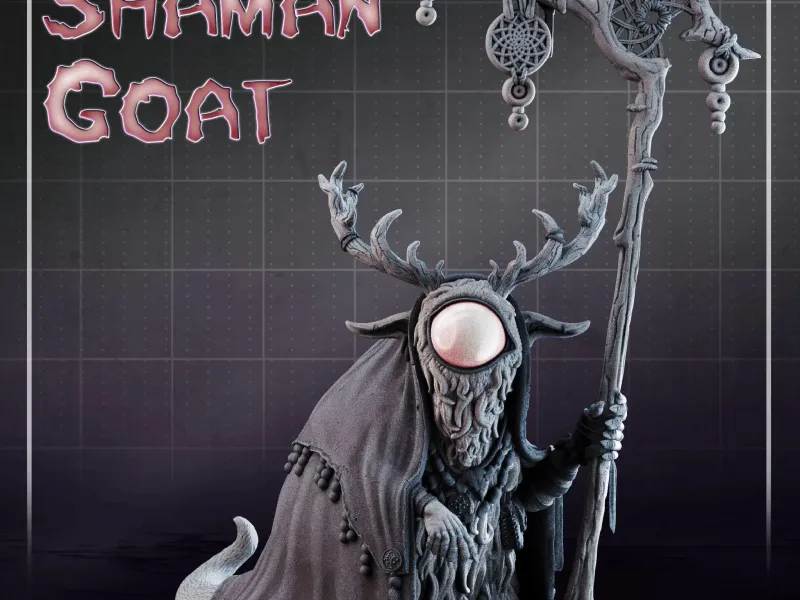 Shaman Goat - Epic Miniature to Print