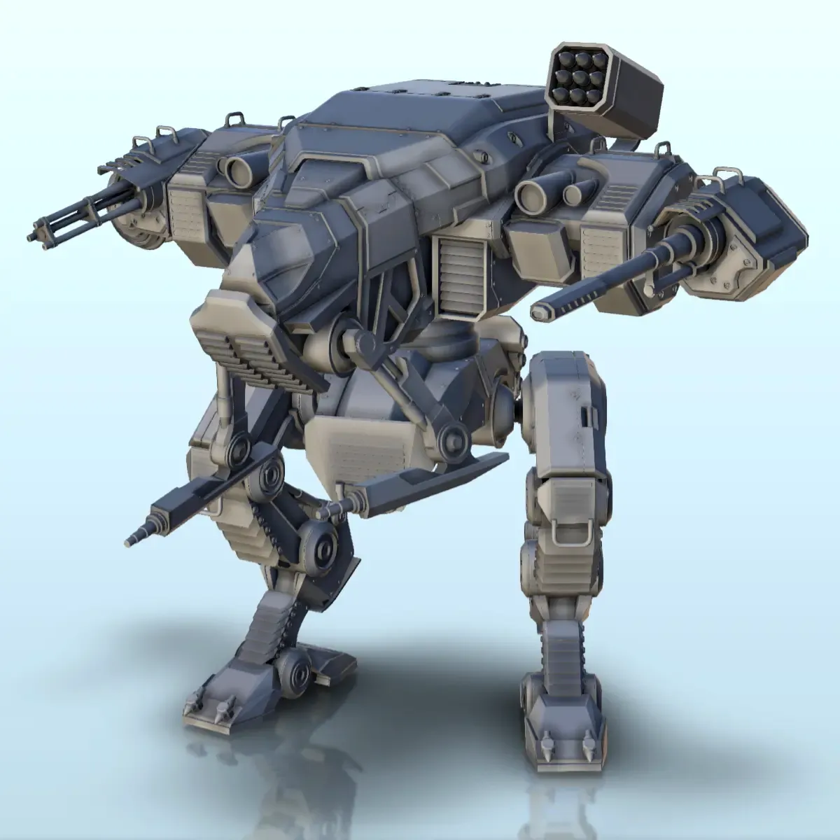 Xoren combat robot (8) - sci-fi science fiction future 40k b