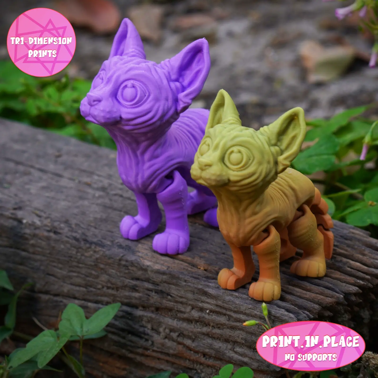 PRINT IN PLACE CUTE SPHYNX CAT