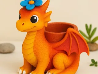 Cute Dragon Flower Pot
