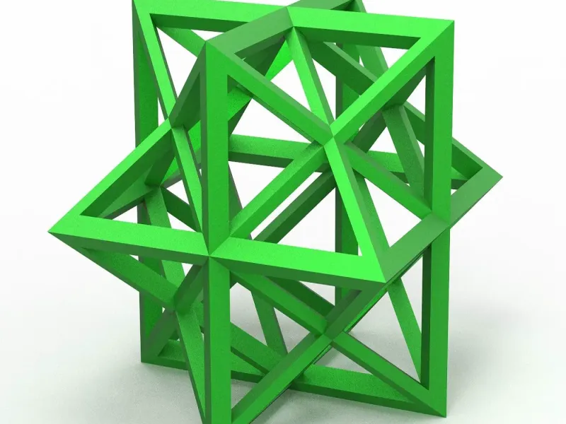 Wireframe Rhombic Dodecahedron