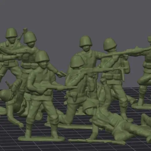 Custom Shamrock Army men poses