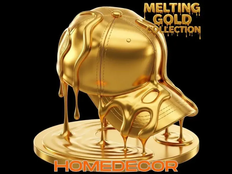 Melting Gold Baseball Cap