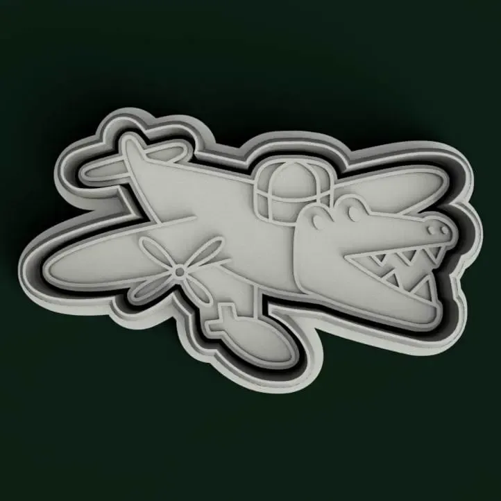 Bombardino Cocodrilo - Italian Brainrot cookie cutter