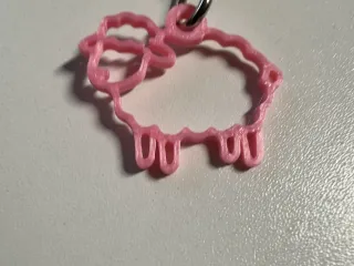 Simple Sheep Keychain Charm