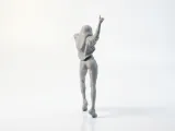 Dancing Figure Female Statue 3D Printable-1