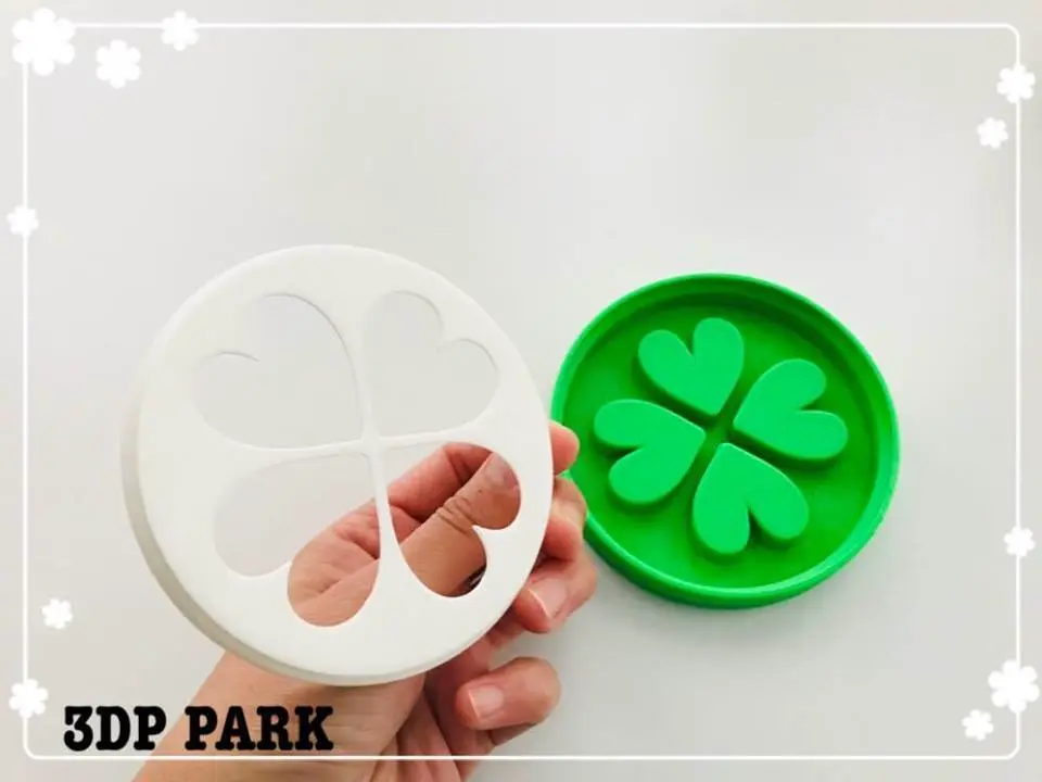 Lucky Clover Soap Box and Coaster