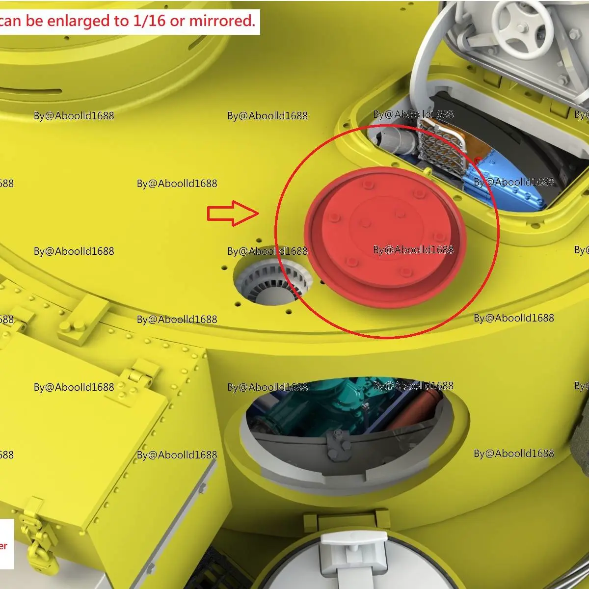 Tiger tank Early Turret Ventilator fan.(STL-16-35)