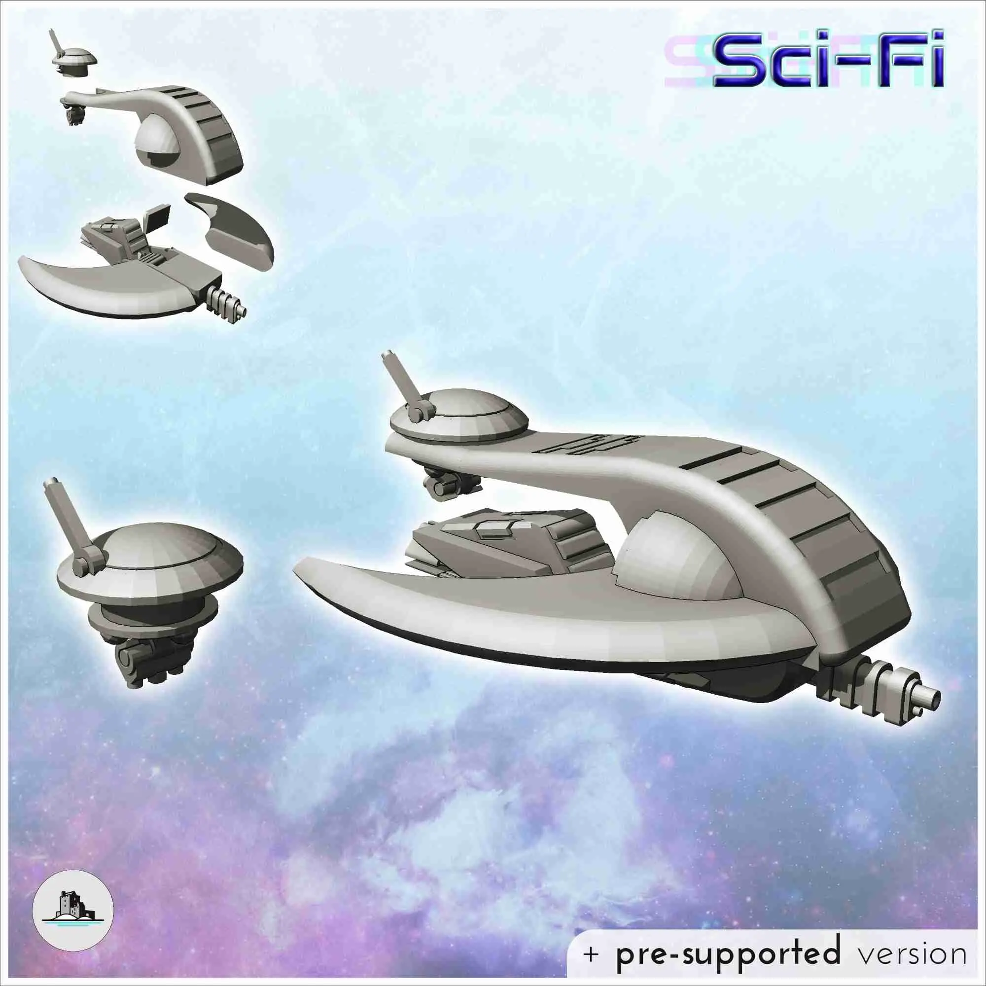 Sci-Fi air vehicles pack No. 1 - miniatures warhammer 40k 40