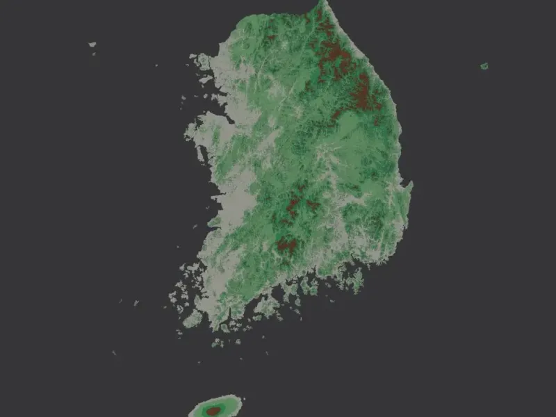 Provinces of Suouth Korea. 3D Map puzzle (17-piece)