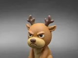 Grumpy Reindeer Figurine – Cute Angry Expression 3D-0