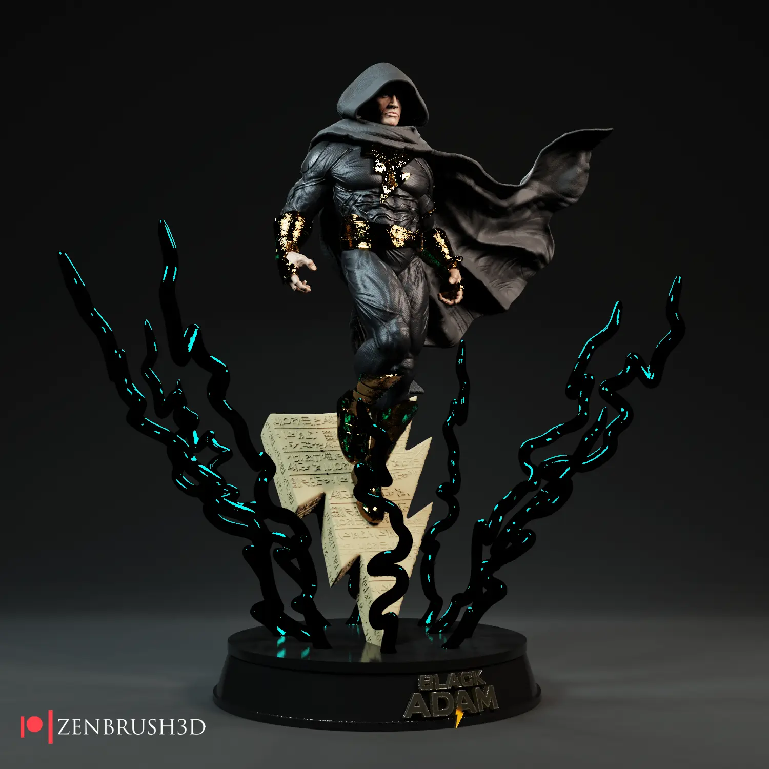ADAM NOIR MODÈLE D'IMPRESSION 3D STL