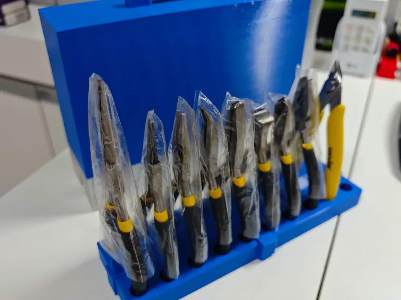 Tanghouder 10-delig met deksel en handgreep voor werkbank