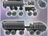 Futuristic ten-wheeled all-terrain truck with cabin and rear-1