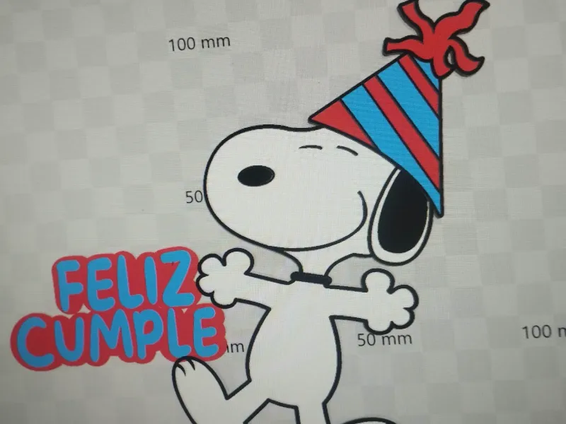 adorno de torta snoopy
