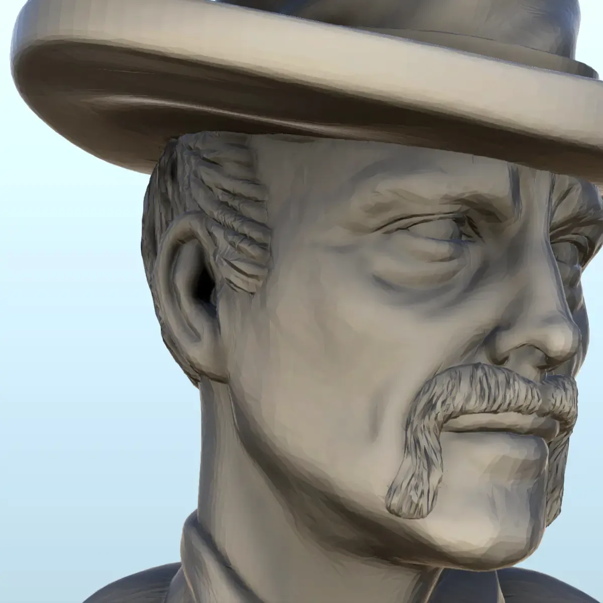 Sheriff with mustache, rifle and badge (11) - Old West Fig