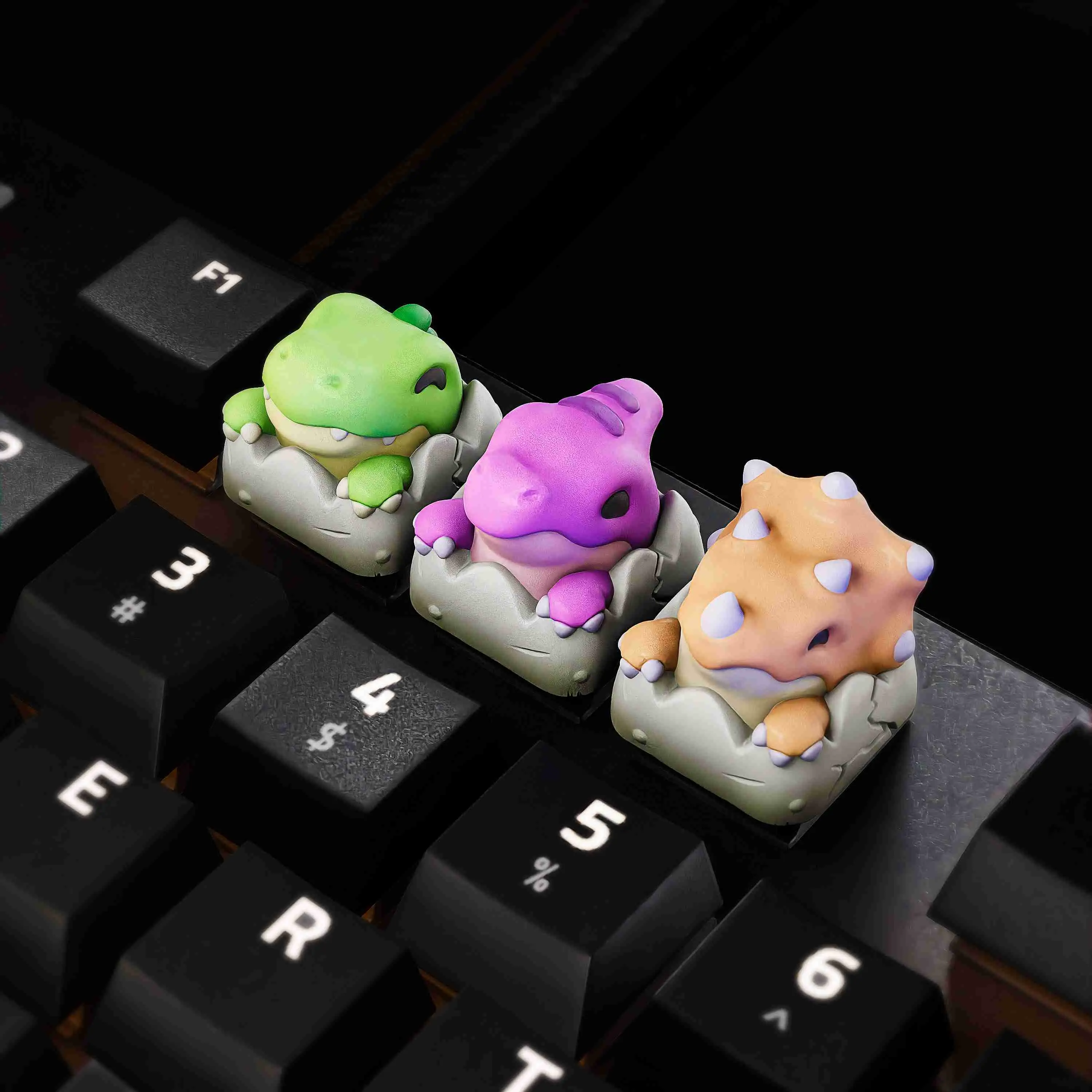 Dinosaur Hatching keycaps - Teclado mecánico