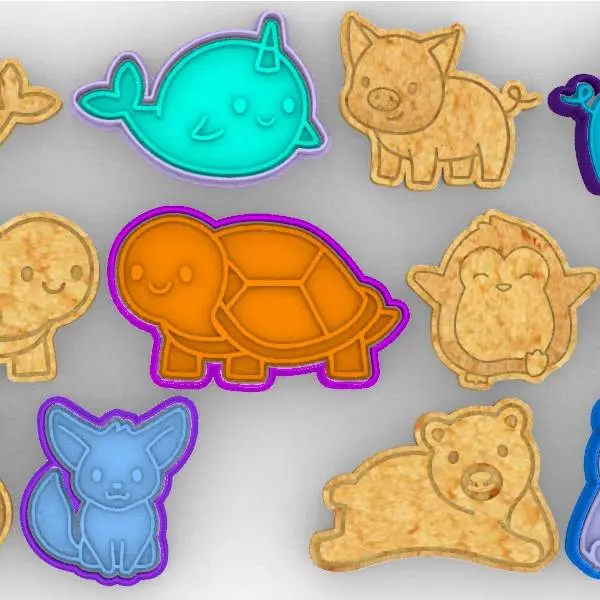 Cookie Cutter, Cute animal cutters - p ,Polymer Clay Cutters