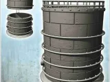 Chemical or industrial oil storage tank with access ladder (-2