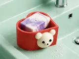 Cute Bear Soap & Sponge Holder Bathroom Tray-9