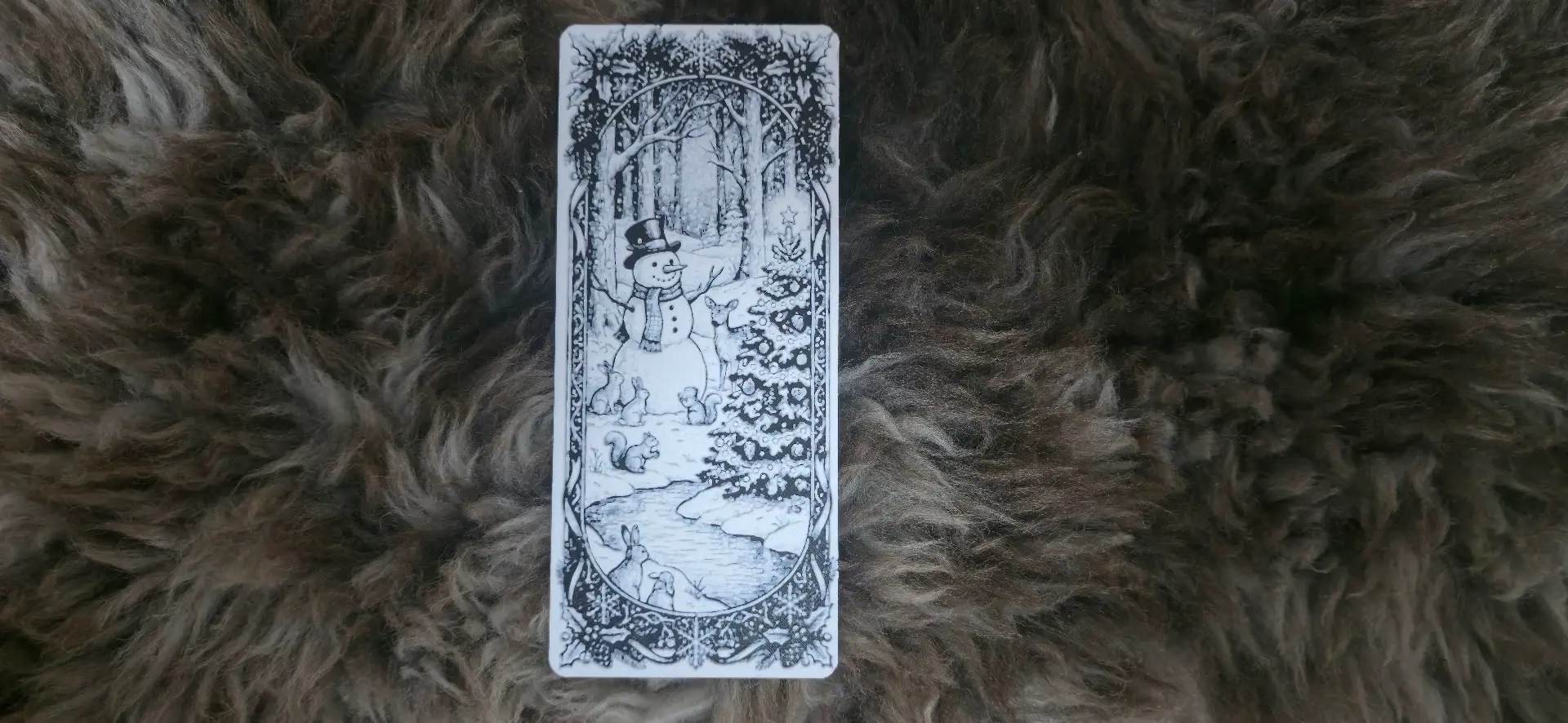 Snowman & Forest Friends Christmas Bookmark