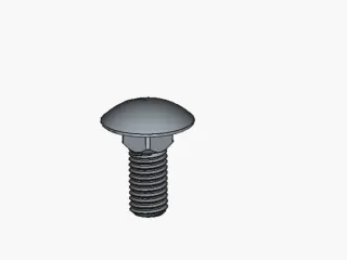 M8 SQUARE NECK THREADED BOLT