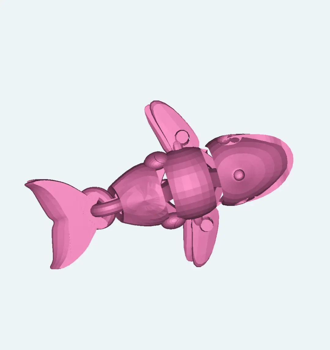 Blue Whale - cute articulated Flexi whale