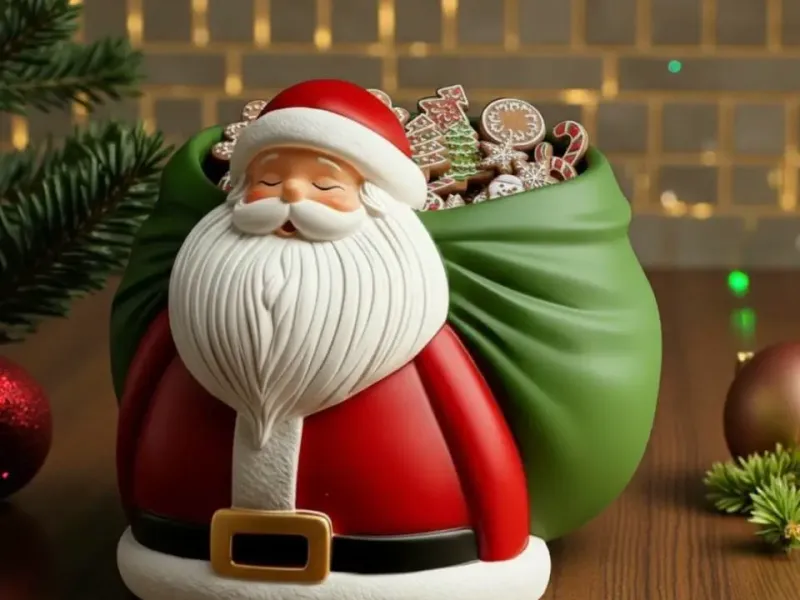 Papai Noel com Saco de Presentes - Organizador & Bowl Natali
