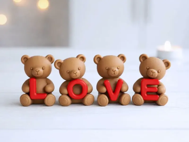 Love Teddy Bear Figures Set