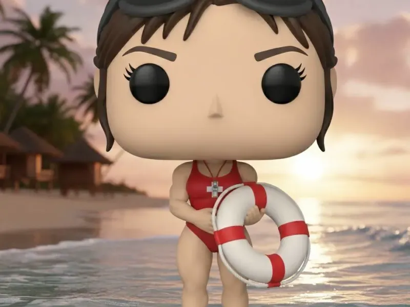 Funko pop chica guardavidas, gilr lifeguard,playa, mar