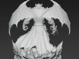 Demonic Winged Overlord – Epic Fantasy 3D Printable Statue-3