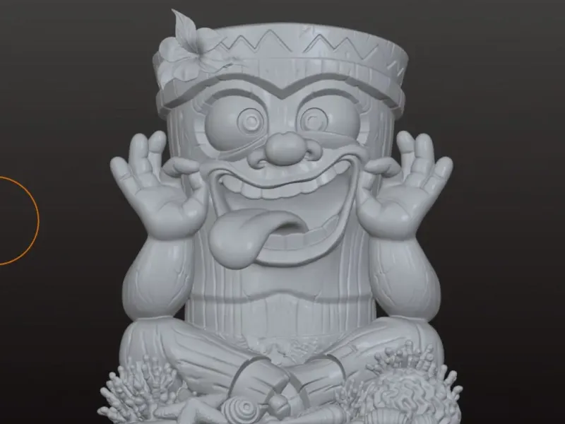 Tiki Funny Face 8 inch