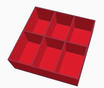 Modular box Compartment 1 and hinge