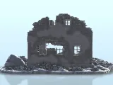 Ruined building 8 - WW2 Terrain scenery diaroma-5