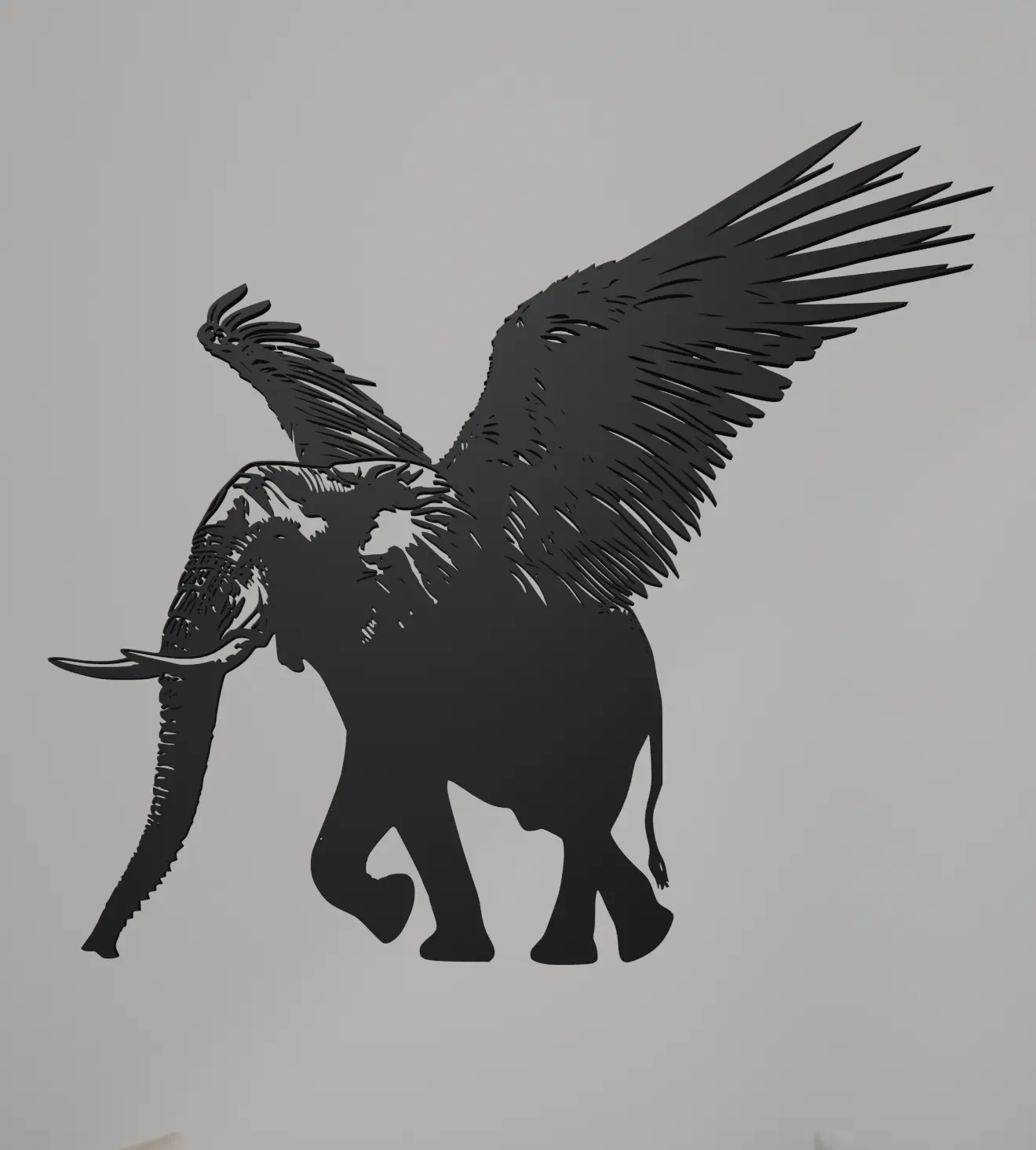Winged Elephant Wall Art