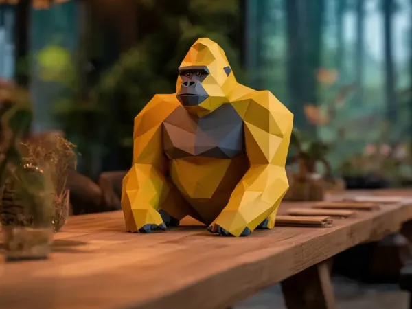 Polygonal Gorilla 01