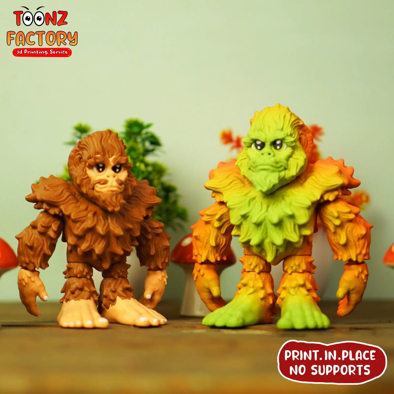 PRINT-IN-PLACE CUTE BIGFOOT ARTICULATED