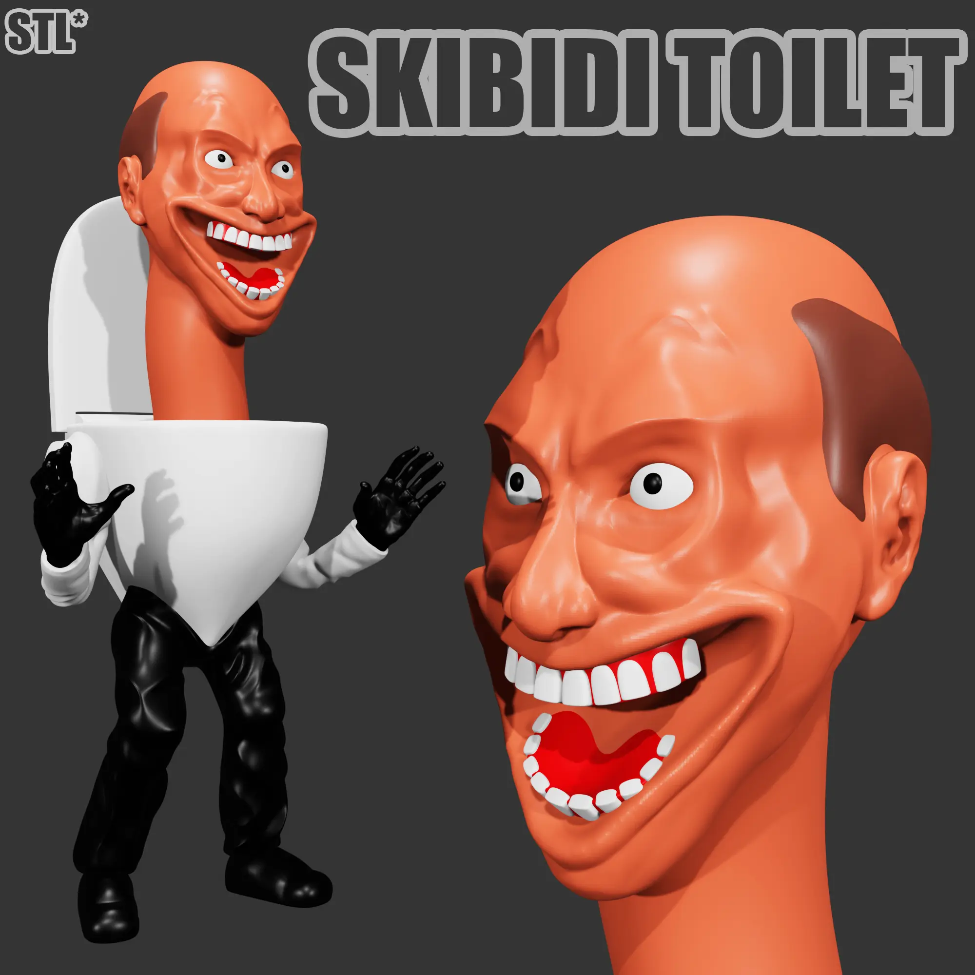 SKIBIDI TOILET - TOILET MAN | 3D FAN ART | 3D models download | Creality  Cloud