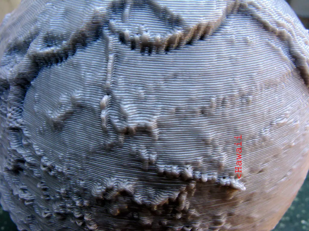  Earth No Sea Relief Globe   