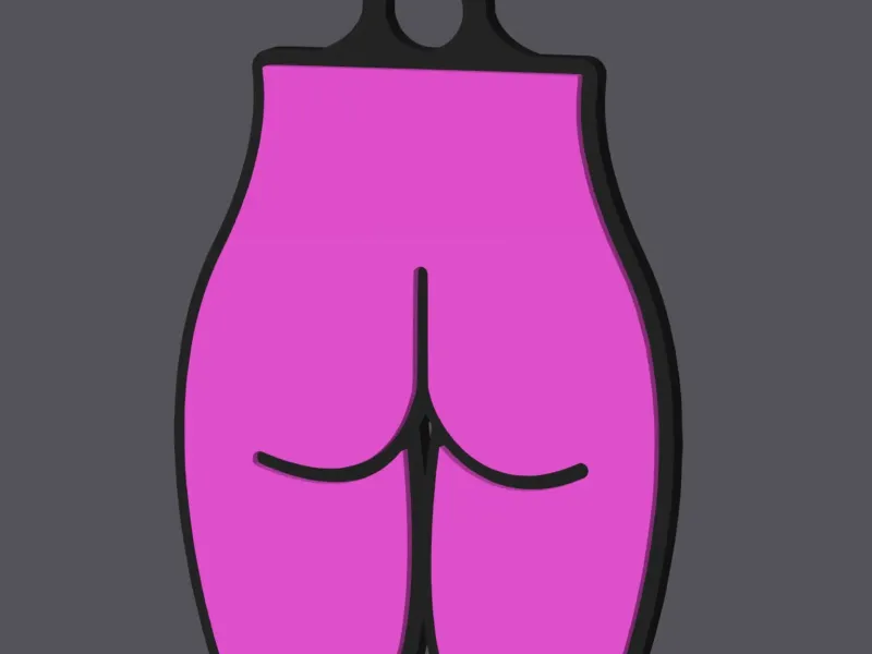 Female Hips/Butt - Keychain v02
