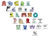 Alphabet Lore all 26 letters with and without base-1